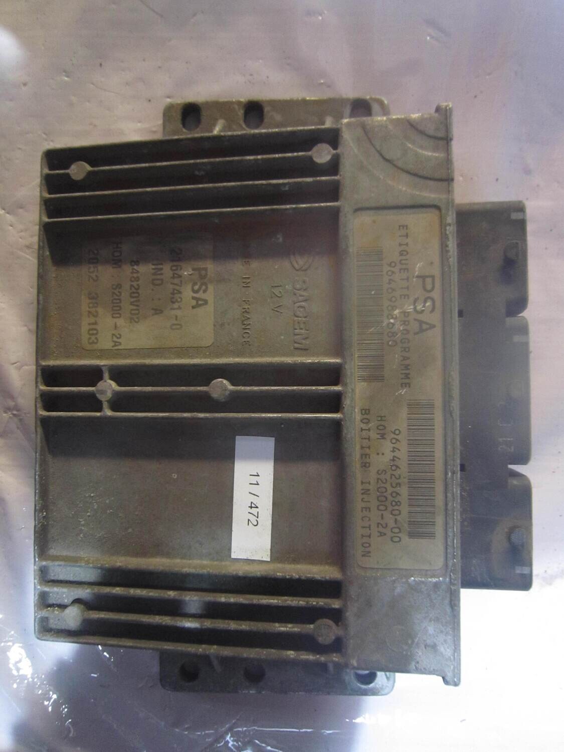 11-472 Centralina Motore Sagem 9651500880 9644625680 HOM S2000-2A 21647431-0 S2000-2A CITROEN / PEUGEOT BENZINA VARIE 1.4