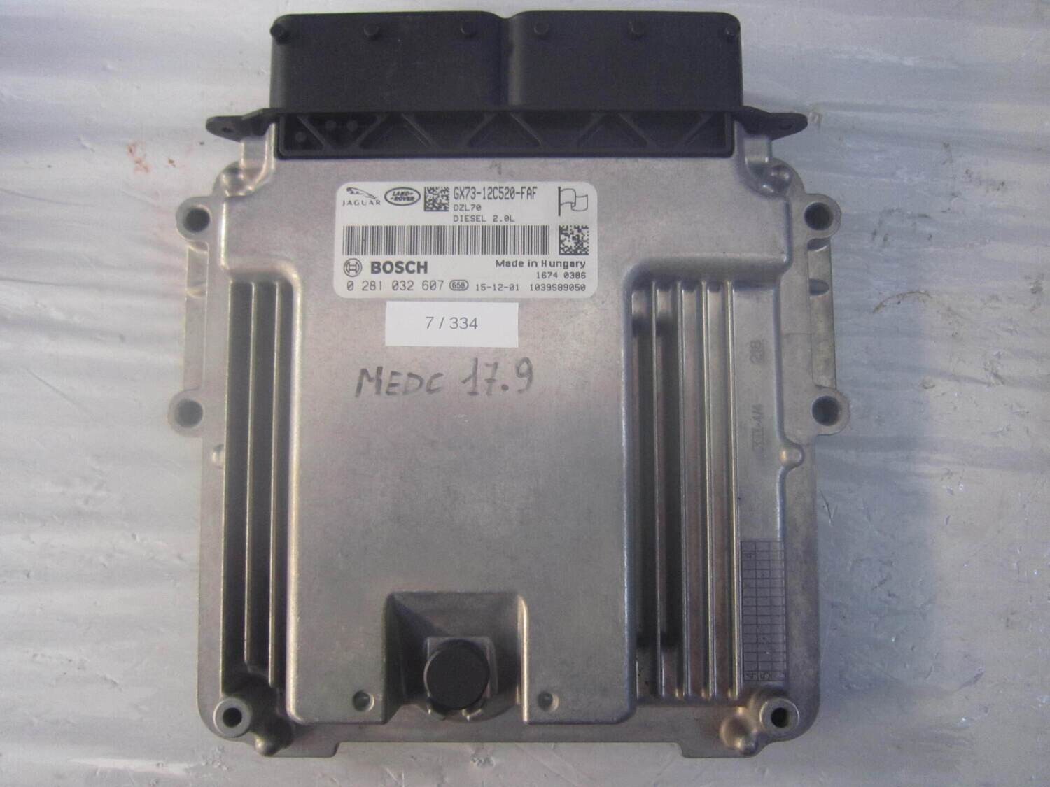 7-334 Centralina Motore Bosch 0 281 032 607 0281032607 GX73-12C520-FAF 1039S89050 DZL70  LAND ROVER DIESEL EVOQUE