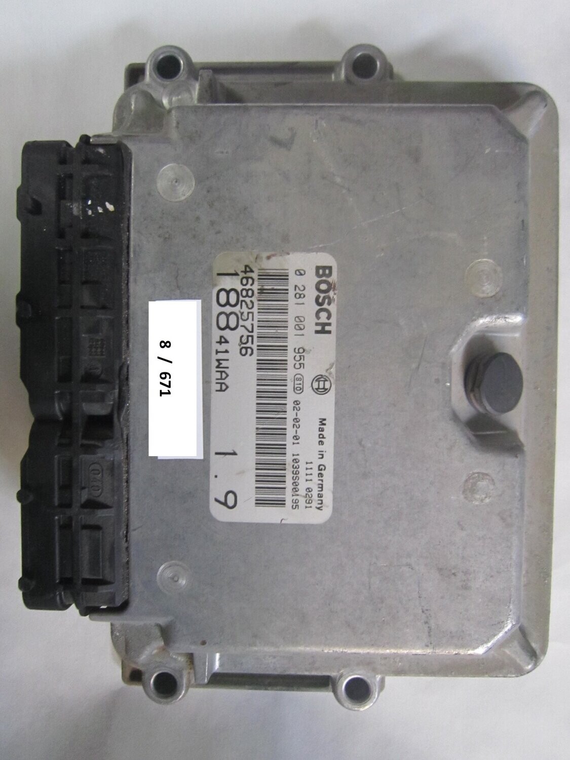8-671 Centralina Motore Bosch 0 281 001 955 0281001955 46789433 28SA4682 C324N188  ALFA ROMEO / FIAT / LANCIA DIESEL PUNTO