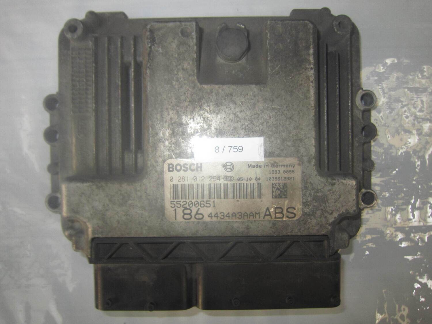 8-759 Centralina Motore Bosch 0 281 012 294 0281012294 55200651 1039S12321 186 4434A3AAM ABS  ALFA ROMEO / FIAT / LANCIA DIESEL MULTIPLA