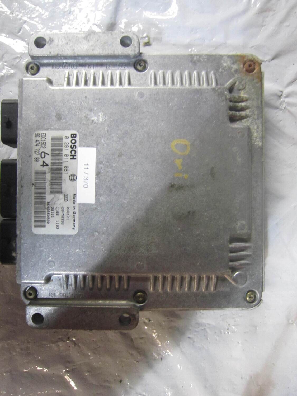 11-370 Centralina Motore Bosch 0 281 011 081 0281011081 96 474 727 80 28FM0396 EDC15C2 64 CITROEN / PEUGEOT DIESEL 307
