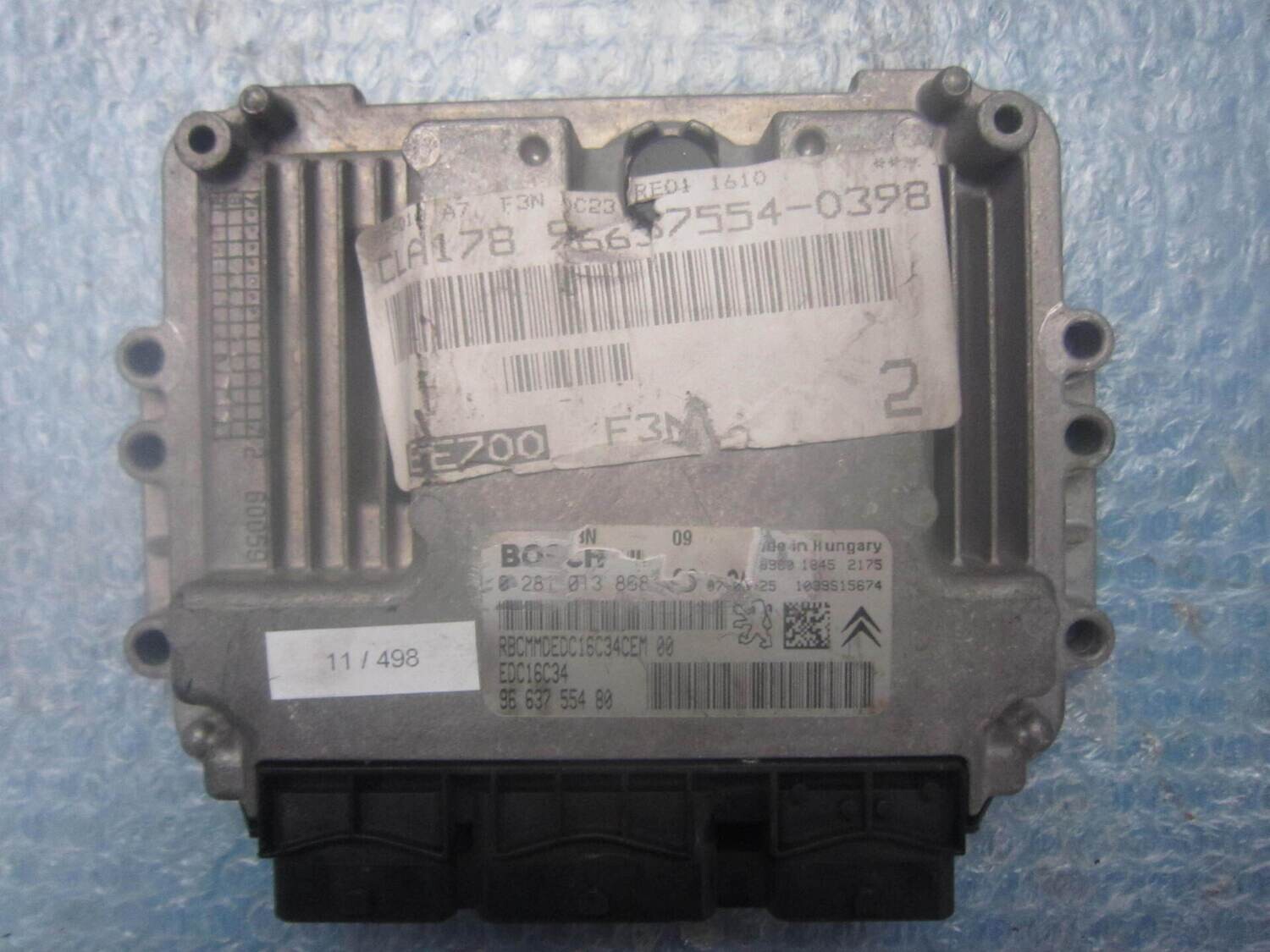 11-498 Centralina Motore Bosch 0 281 013 868 0281013868 96 637 554 80 1039S15674 EDC16C34  CITROEN / PEUGEOT DIESEL 207