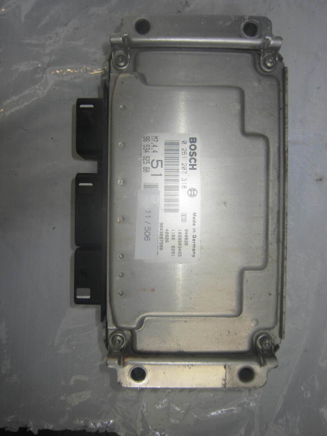 11-506 Centralina Motore Bosch 0 261 207 318 0261207318 96 534 925 80 1039S03455 M7.4.4  CITROEN / PEUGEOT BENZINA XSARA PICASSO