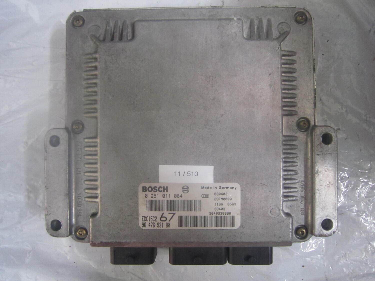 11-510 Centralina Motore Bosch 0 281 011 084 0281011084 9647693180 28FM0000 EDC15C2 9640938680 CITROEN / PEUGEOT DIESEL XSARA PICASSO