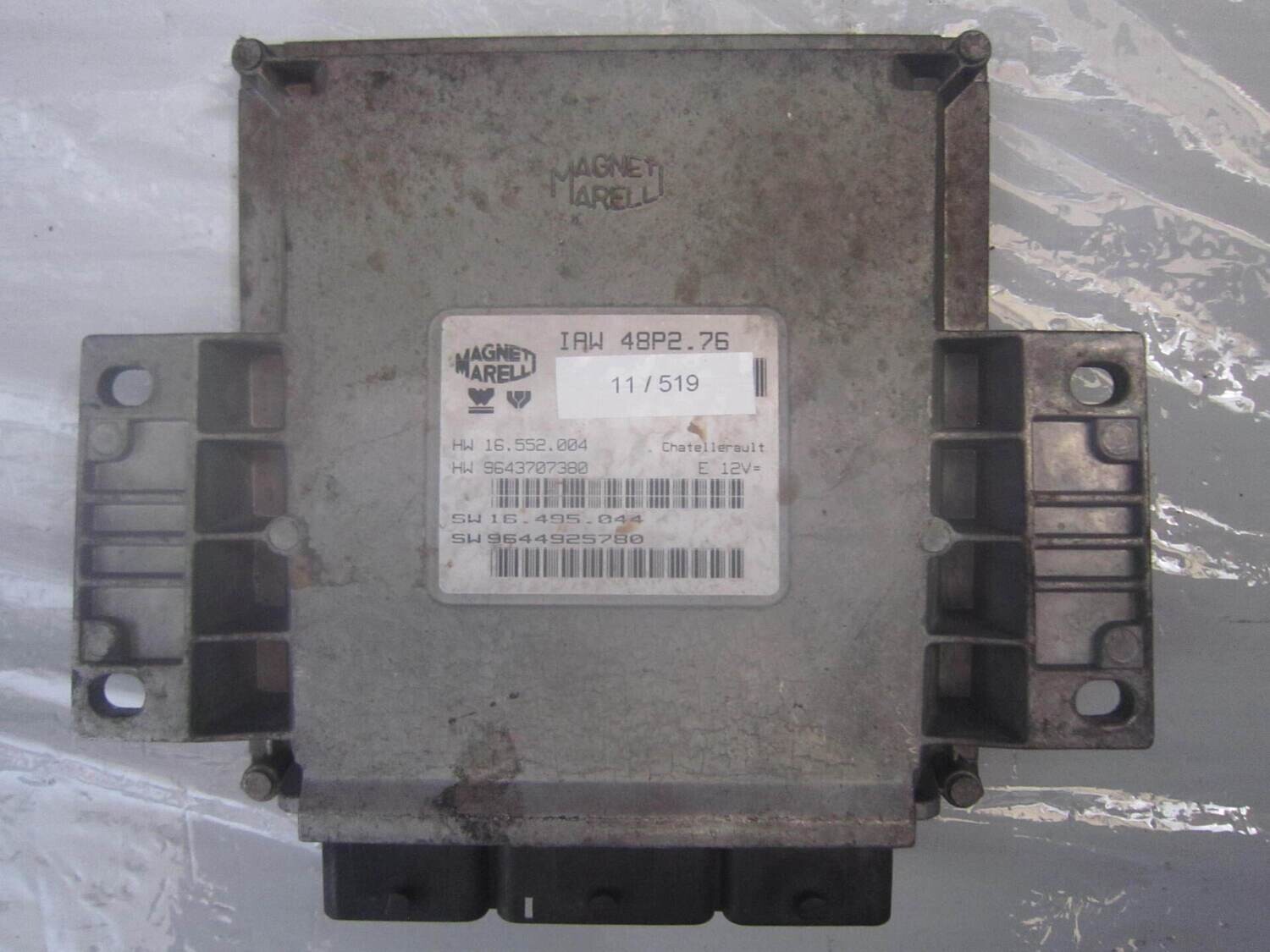 11-519 Centralina Motore Magneti Marelli IAW 48P2.76 IAW48P2.76 9645989480  16.623.004  CITROEN / PEUGEOT BENZINA 207