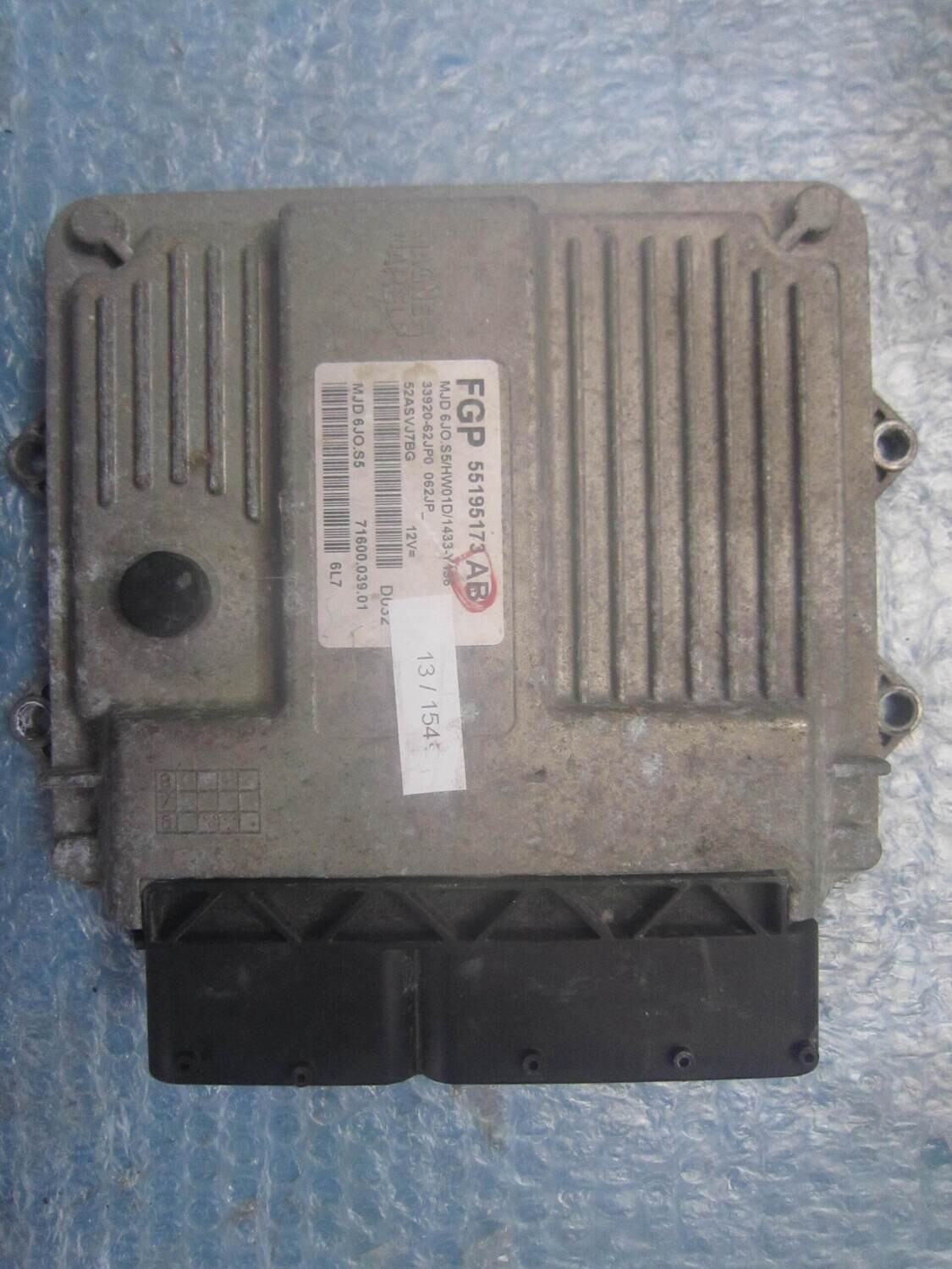 13-154 Centralina Motore Magneti Marelli 55195173 AB 55195173AB MJD 6JO.S5  71600.039.01 HW01D/1433-Y196 OPEL DIESEL VARIE