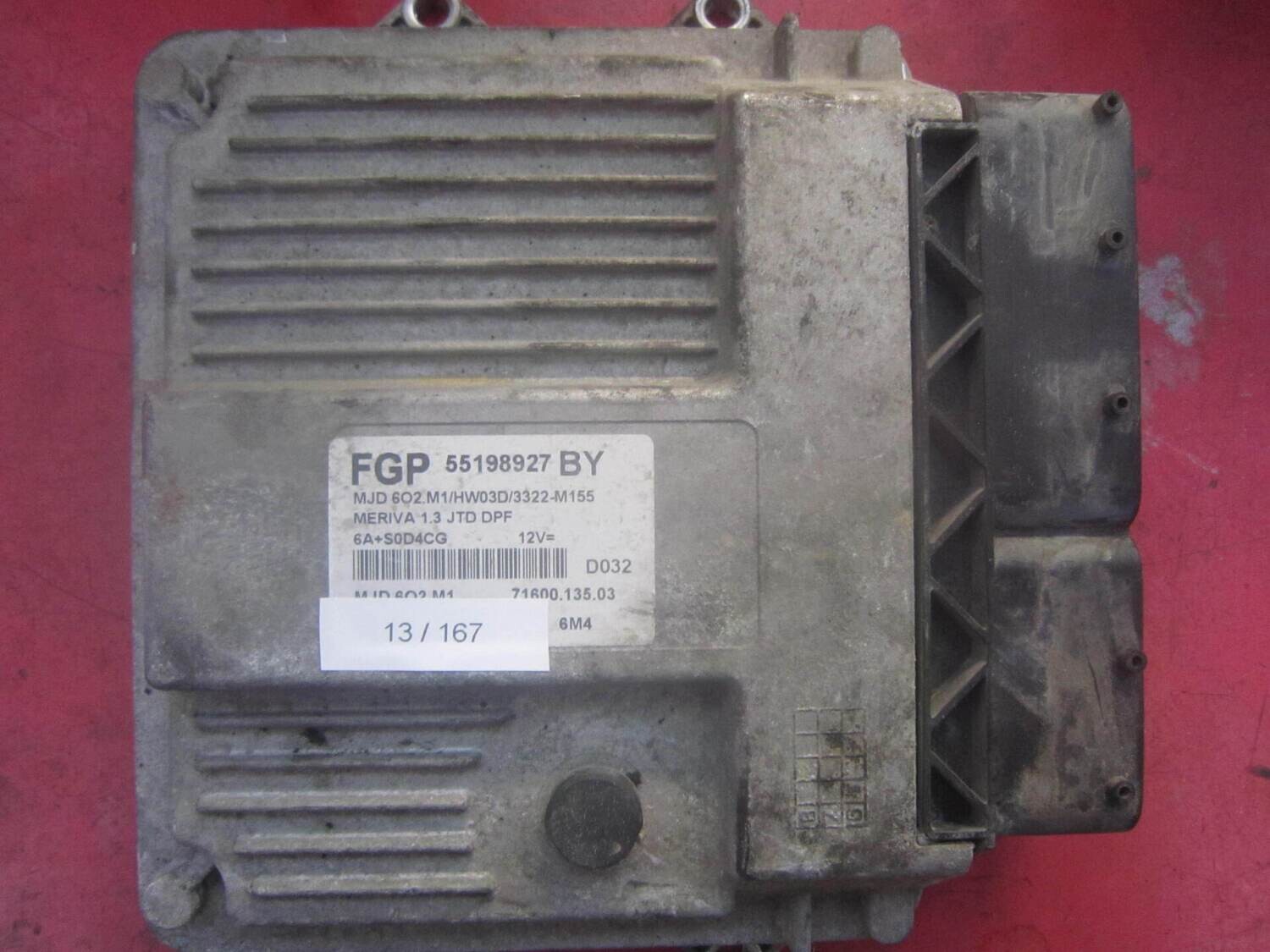 13-167 Centralina Motore Magneti Marelli 55198927   MJD 6O2.M1 71600.135.02  HW03D/3124-M149 OPEL DIESEL MERIVA