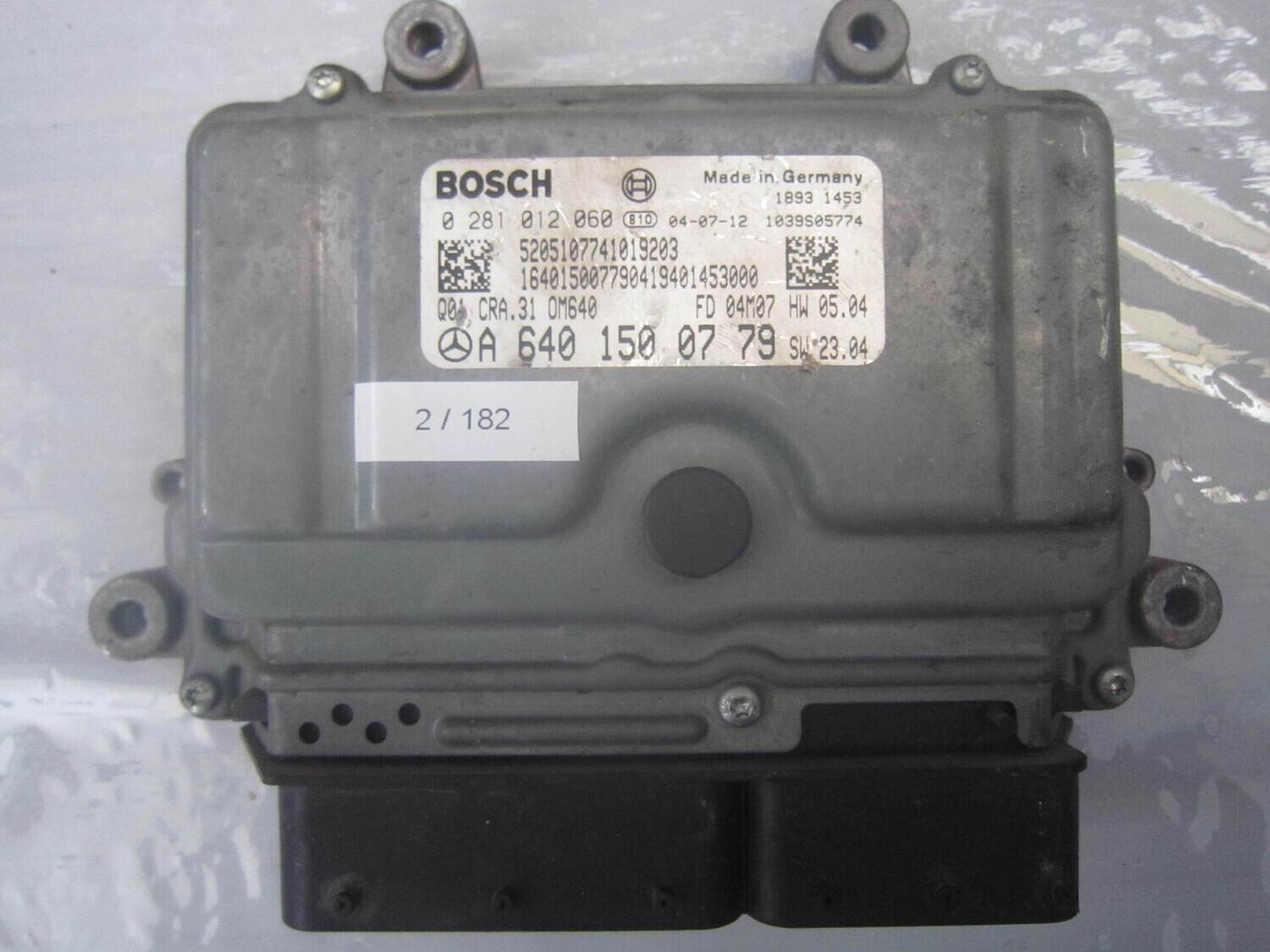 2-182 Centralina Motore Bosch 0 281 012 060 0281012060 A 640 150 07 79 1039S05774 HW 05.04 SW 23.04 MERCEDES DIESEL CLASSE A