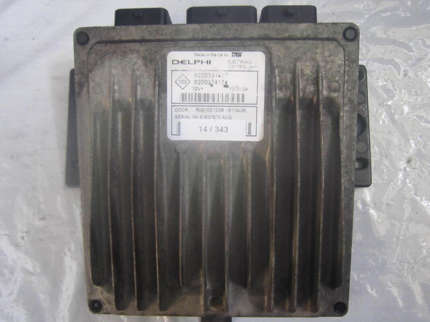 14-343 Centralina Motore Delphi R0410C120B   8200331477 8200374174   RENAULT Diesel VARIE