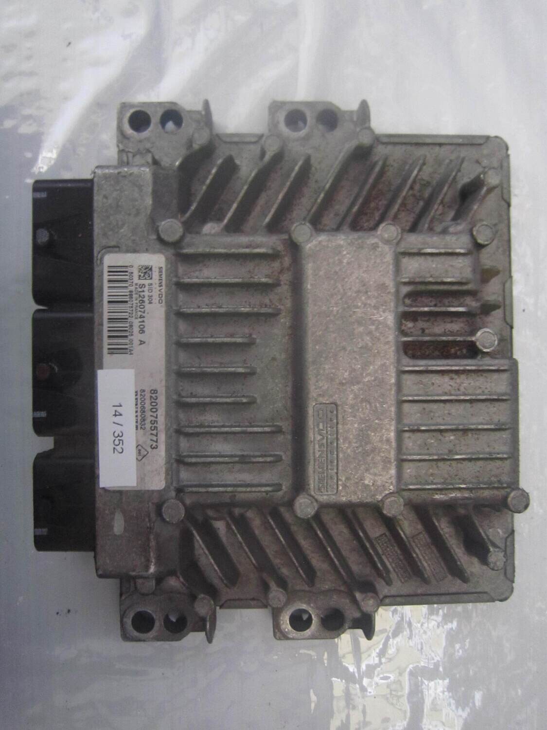 14-352 Centralina Motore Siemens S126074106 A S126074106A 8200755773 8200680832 SID 304  RENAULT Diesel VARIE