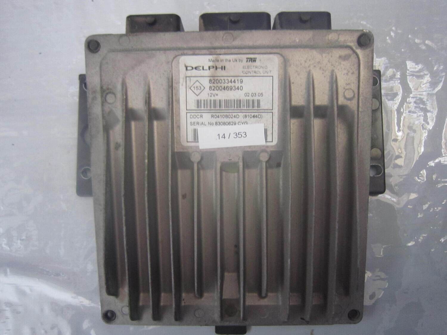 14-353 Centralina Motore Delphi R0410B024D   8200334419 8200469340    RENAULT Diesel MEGANE