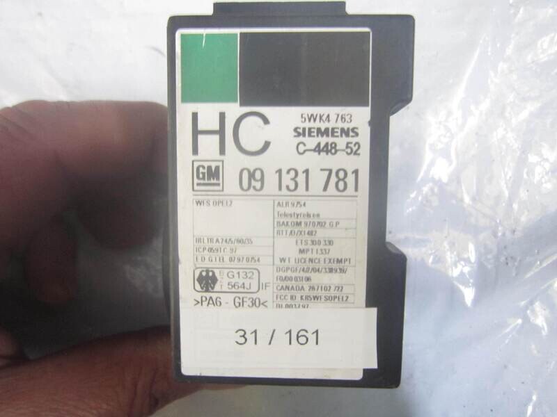 31-161 Sensore Antenna Immobilizer Siemens 5WK4 763 5WK4763 09 131 781 C-448-52   OPEL GENERICA VARIE