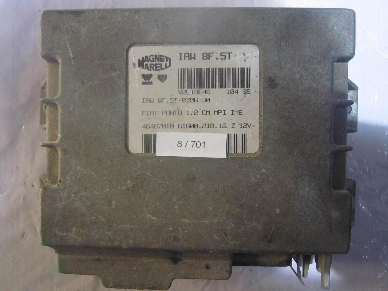 8-701 Centralina Motore Magneti Marelli IAW 8F.5T IAW8F.5T 61600.218.12  46467010  FIAT  BENZINA PUNTO
