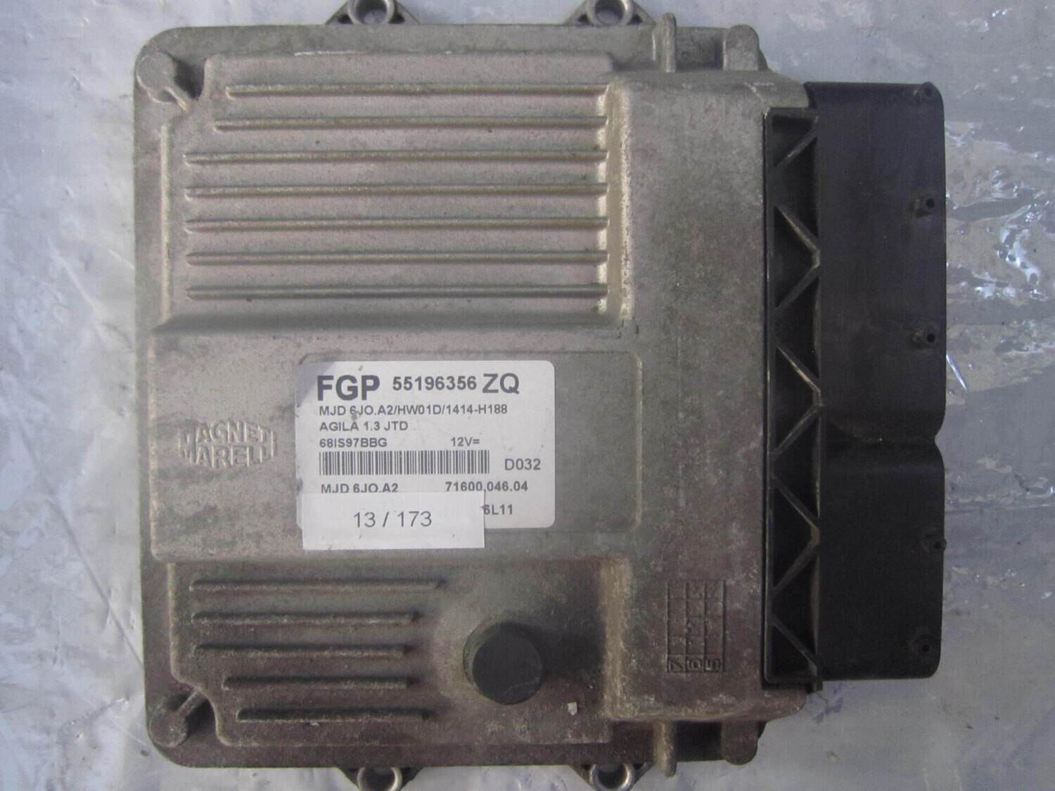 13-173 Centralina Motore Magneti Marelli 55196356   MJD 6JO.A2  71600.046.04 HW01D/1414-H188 OPEL DIESEL AGILA