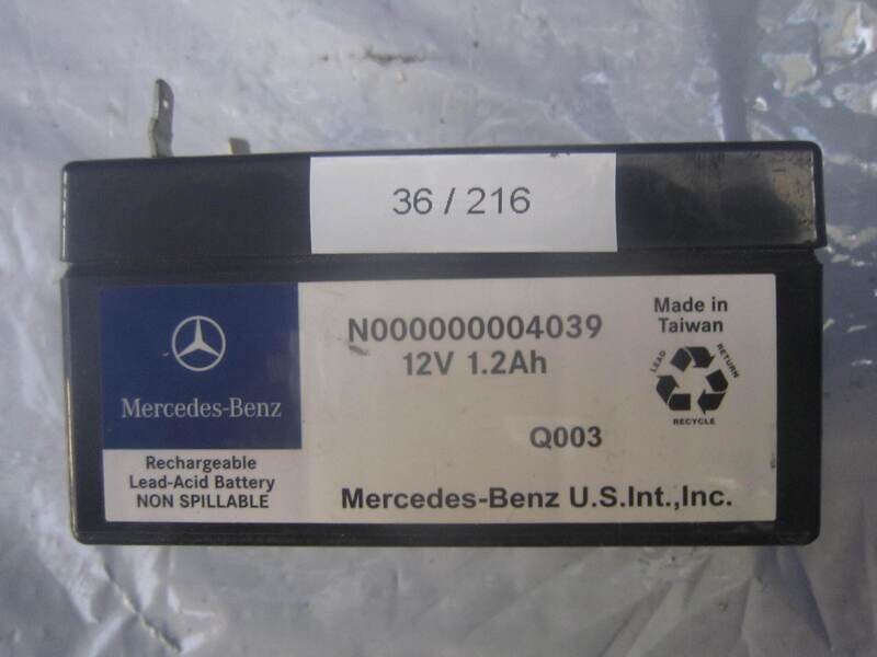 36-216 Batteria Ausiliaria Mercedes N000000004039   Q003    MERCEDES Generica VARIE