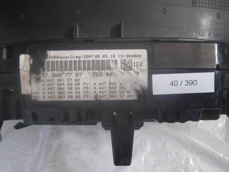 40-390 Quadro Strumenti / Contachilometri Continental  447 900 77 07 4479007707 A2C83805309    MERCEDES Diesel VITO
