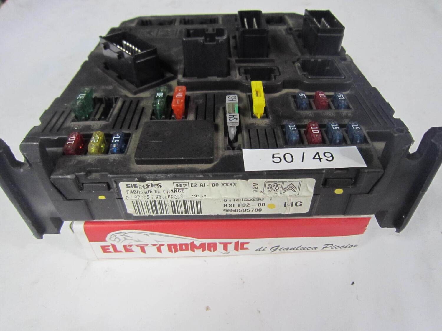 50-49 Body Computer Siemens S118085200 J S118085200J BSI F02-00 9650585780   CITROEN / PEUGEOT GENERICA C 2