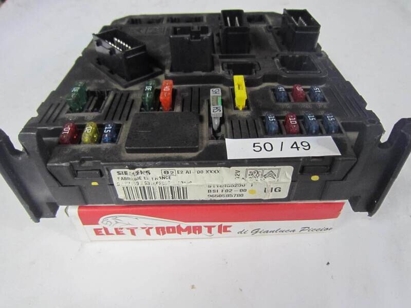 50-49 Body Computer Siemens S118085200 J S118085200J BSI F02-00 9650585780   CITROEN / PEUGEOT GENERICA C 2