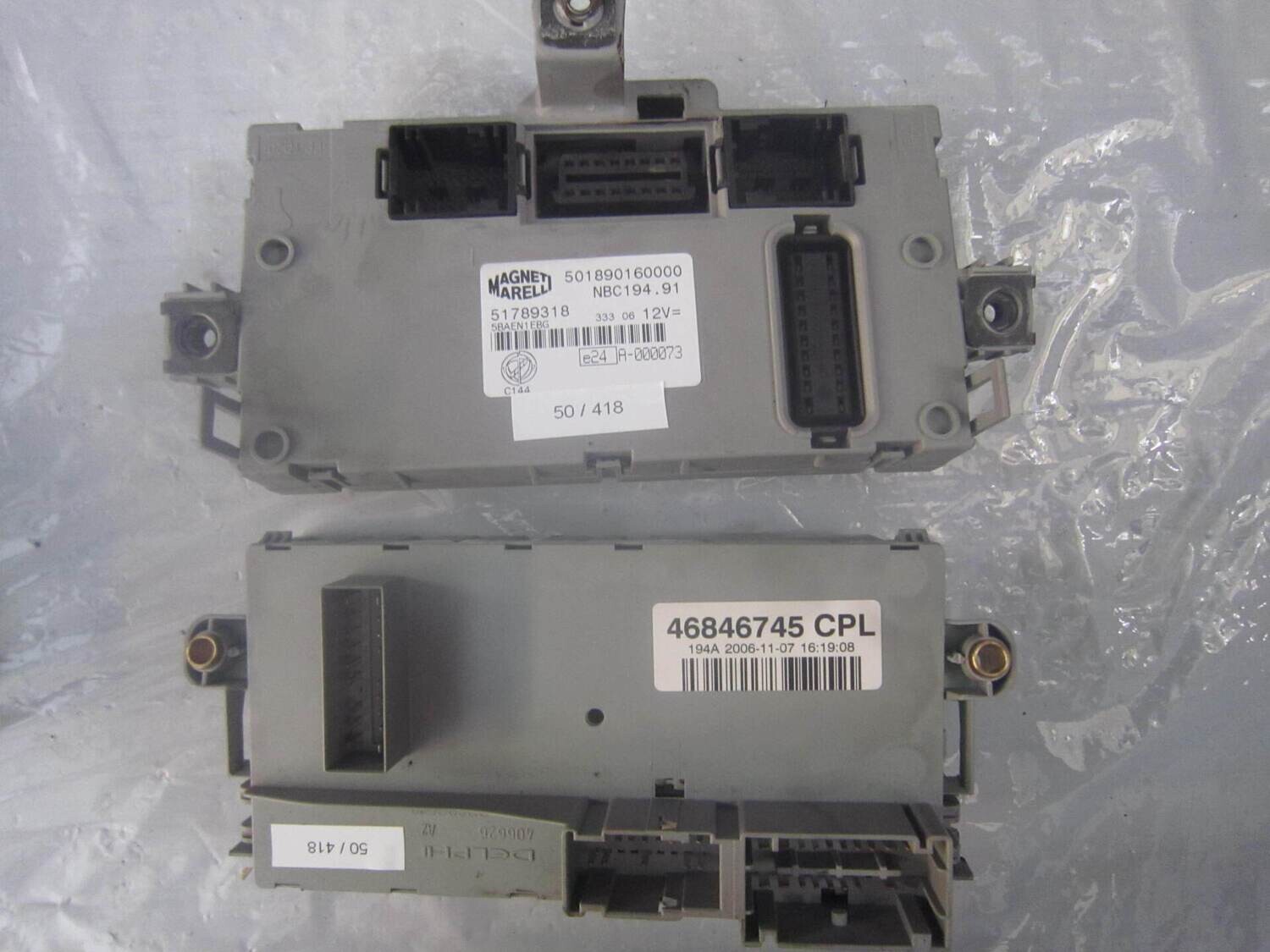 50-418 Body Computer Magneti Marelli 51789318   501890160000 NBC194.91 46846745 CPL  ALFA ROMEO / FIAT / LANCIA Diesel CROMA