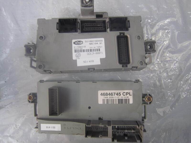 50-418 Body Computer Magneti Marelli 51789318   501890160000 NBC194.91 46846745 CPL  ALFA ROMEO / FIAT / LANCIA Diesel CROMA