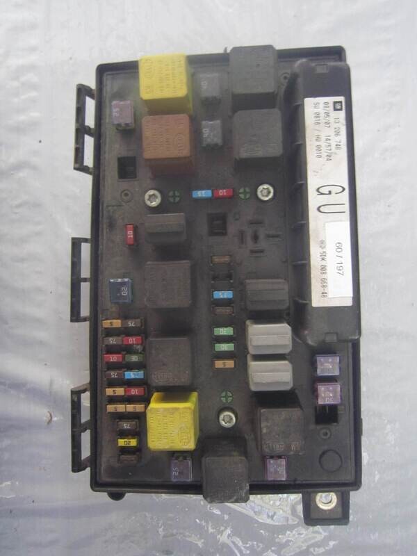 60-197 Scatola Fusibili Gm 13 206 748 13206748 5DK 008 668-48 SW 0816 HW 0010 GU OPEL DIESEL ZAFIRA