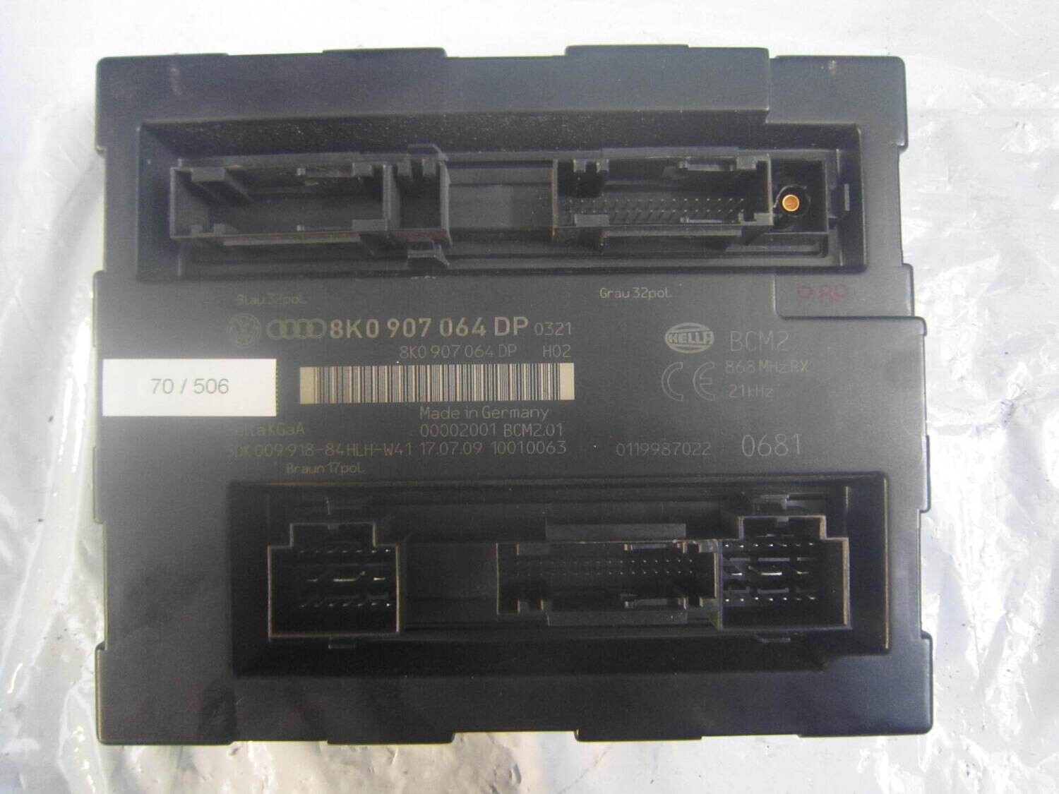 70-506 Centralina Modulo Confort Hella Kg 8K0 907 064 DP 8K0907064DP 5DK 009 918-84HLH-W41 BCM2.01   AUDI GENERICA VARIE
