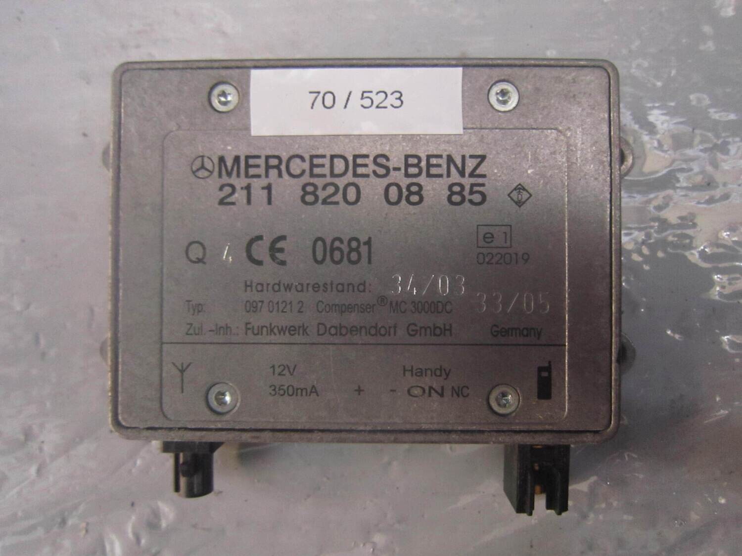 70-523 Modulo Antenna Mercedes 211 820 08 85 2118200885 097 0121 2    MERCEDES GENERICA CLASSE C