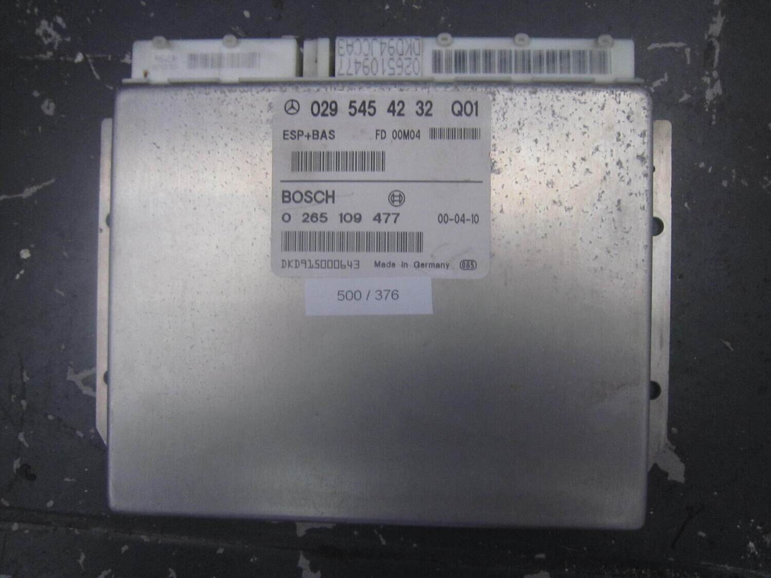 500-376 Centralina Abs Esp Hba Bosch 0 265 109 477 0265109477 029 545 42 32 FD 00M04   MERCEDES GENERICA CLASSE A