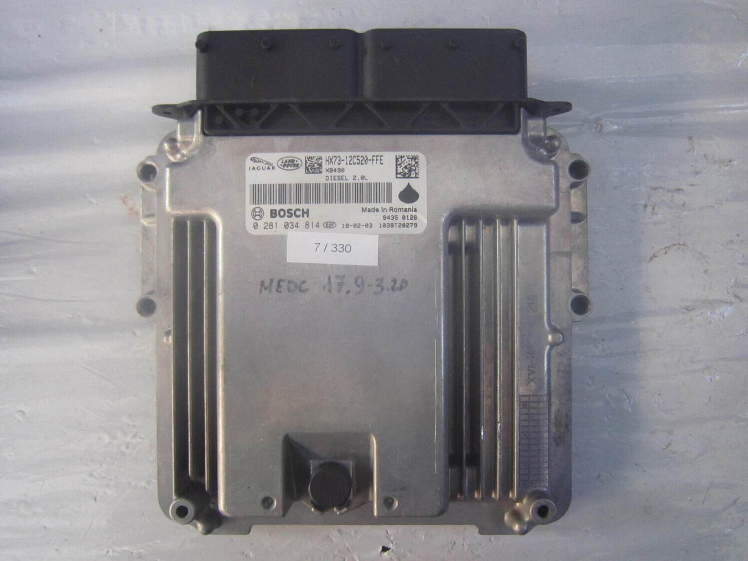 7-330 Centralina Motore Bosch 0 281 034 814 0281034814 HX73-12C520-FFE 1039T20279   LAND ROVER Diesel EVOQUE