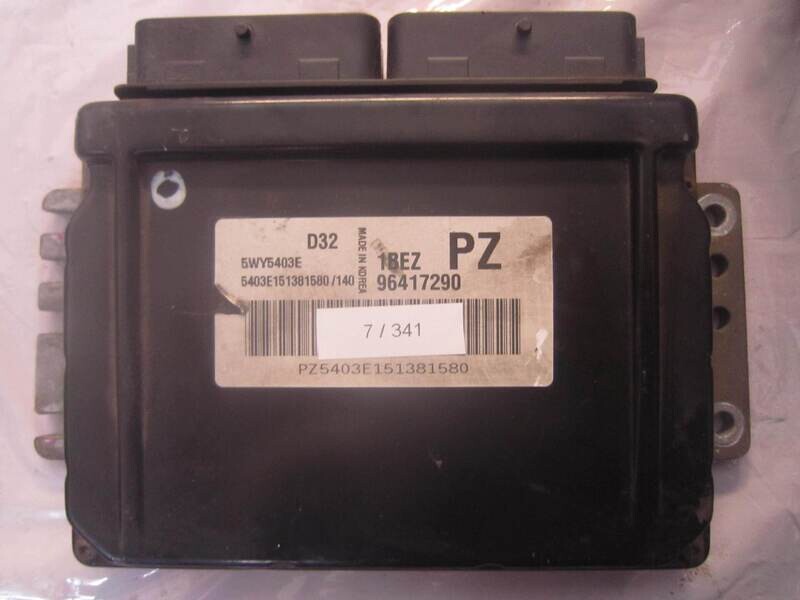 7-341 Centralina Motore Chevrolet 5WY5403E   96417290 1BEZ PZ  CHEVROLET Benzina MATIZ