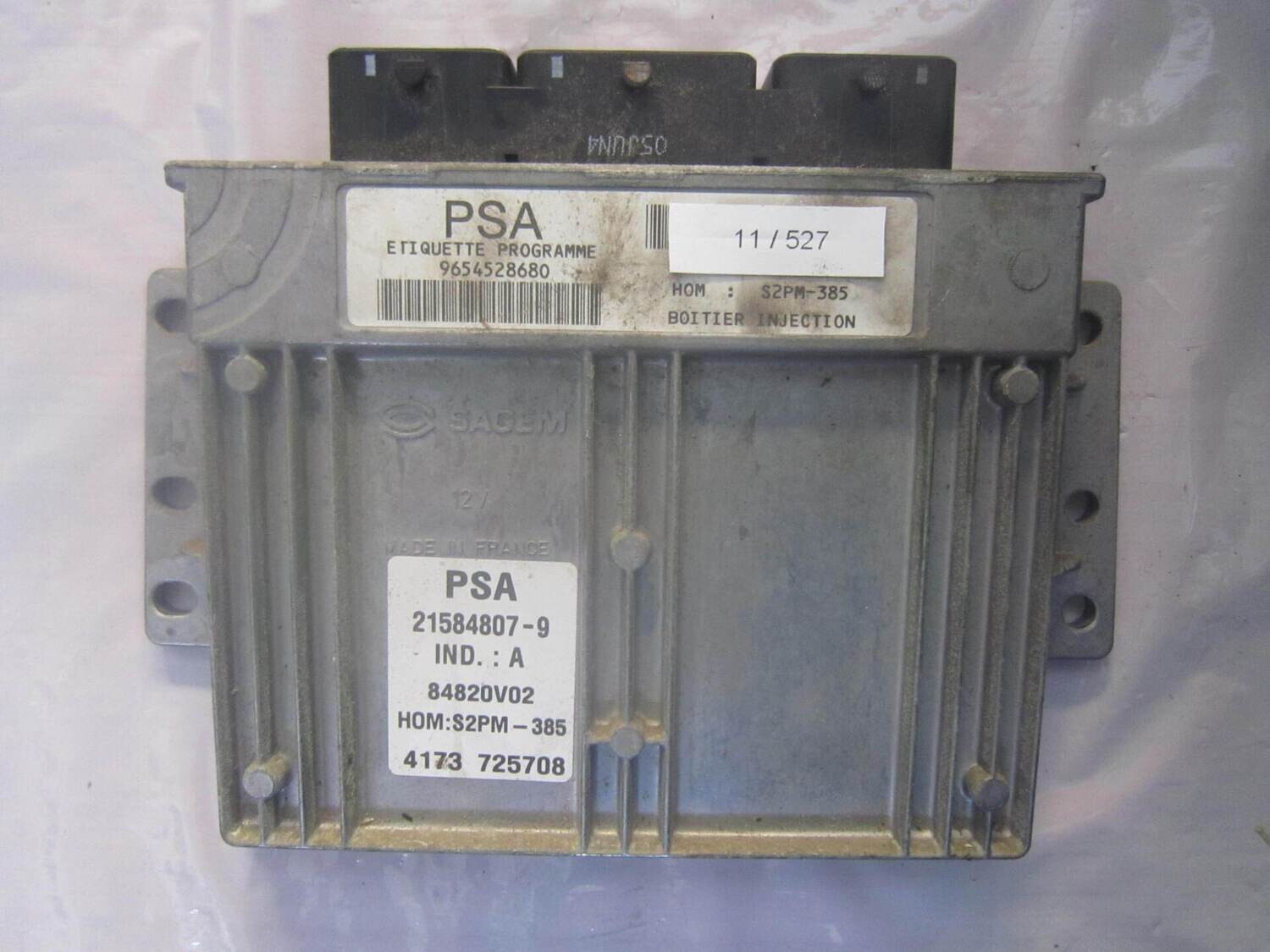 11-527 Centralina Motore Sagem 21584807-9 215848079 84820V02 9654528680 S2PM-385  CITROEN / PEUGEOT Benzina VARIE