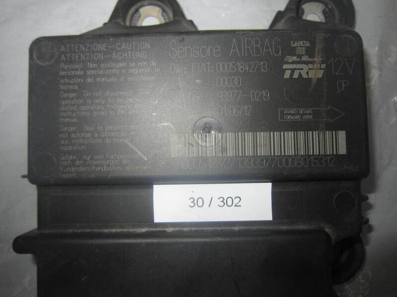 30-302 Centralina Airbag Trw 000518412713   93977-D219    ALFA ROMEO / FIAT / LANCIA  PANDA