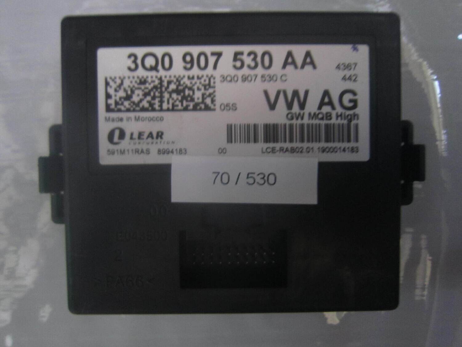 70-530 Modulo Gateway Lear 3Q0 907 530 AA 3Q0907530AA 3Q0907530C    AUDI  A 3