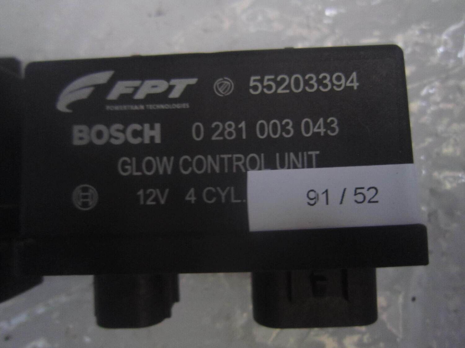 91-52 Rele' Candeletta Fpt 0 281 003 043 0281003043 55203394 GLOW CONTROL UNIT   ALFA ROMEO / FIAT / LANCIA DIESEL VARIE