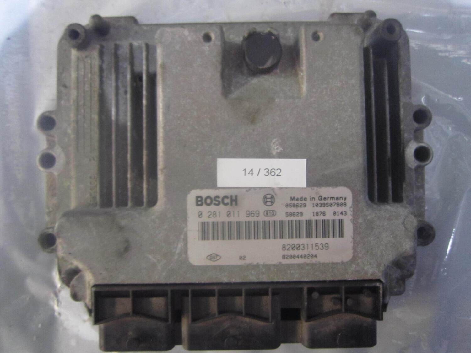 14-362 Centralina Motore Bosch 0 281 011 969 0281011969 8200311539 1039S07808 8200311539  RENAULT DIESEL LAGUNA