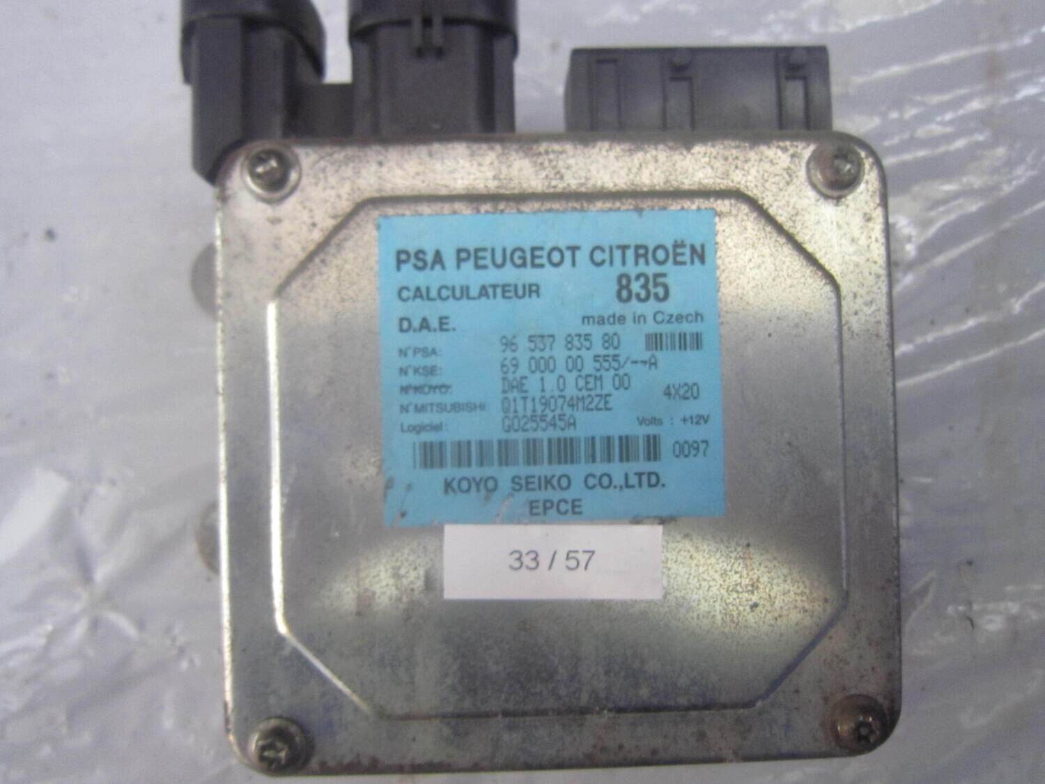 33-57 Centralina Servosterzo / Angolo Sterzata Mitsubishi 96 537 835 80 9653783580 69 000 00 555/--A DAE 1.0 CEM 00 Q1T19074M2ZE  CITROEN / PEUGEOT  C2_C3