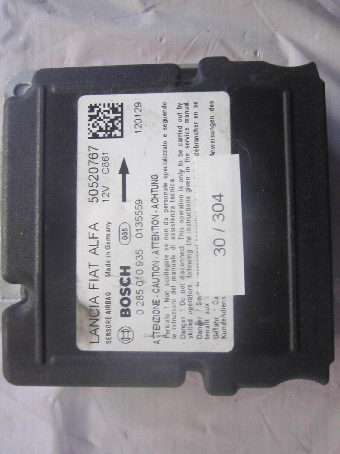 30-304 Centralina Airbag Bosch 0 285 010 935 0285010935 50520767    ALFA ROMEO / FIAT / LANCIA  GIULIETTA