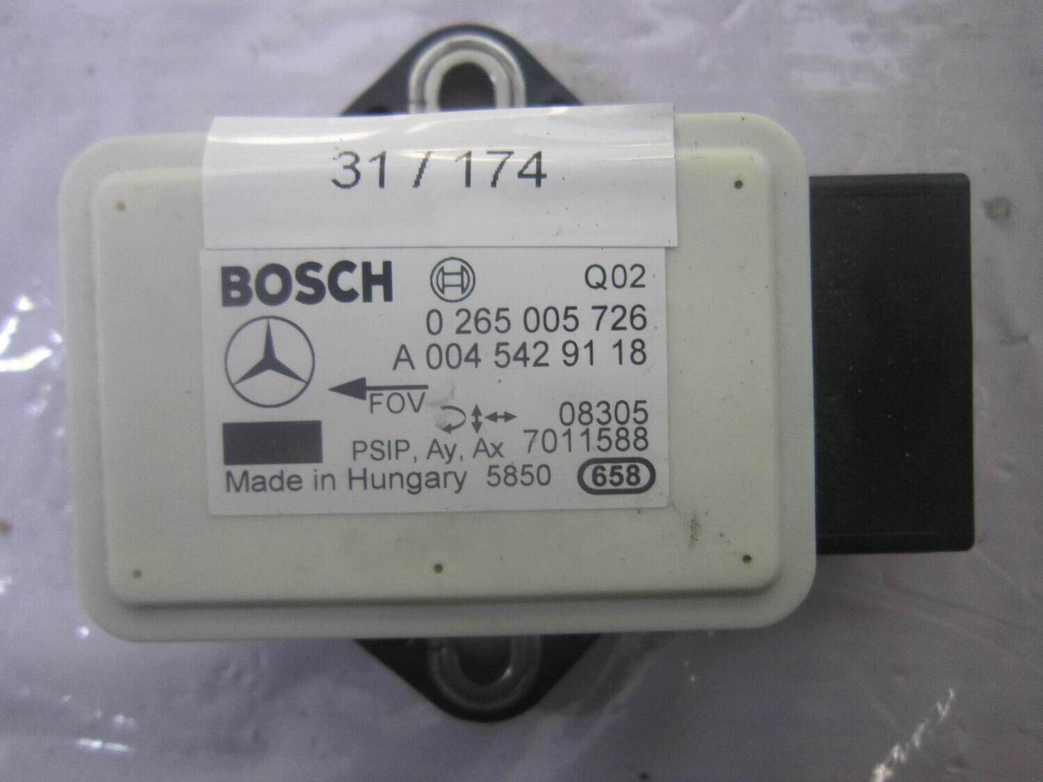 31-174 Sensore Antimbardata Bosch 0 265 005 726 0265005726 A 004 542 91 18    MERCEDES  CLASSE B
