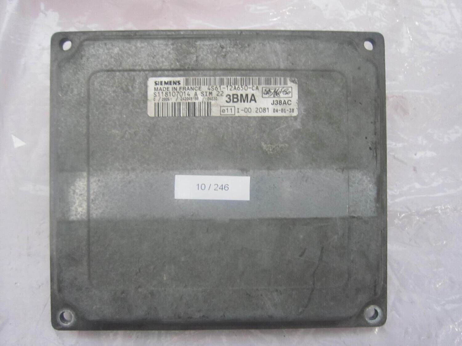 10-246 Centralina Motore Siemens S118107014   4S61-12A650-CA 3BMA SIM 22  FORD Benzina VARIE