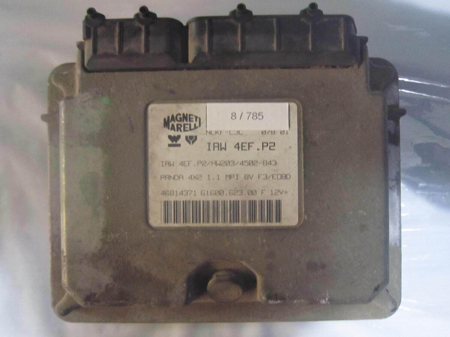 8-785 Centralina Motore Magneti Marelli IAW 4EF.P2 IAW4EF.P2 61600.623.01  46814371  ALFA ROMEO / FIAT / LANCIA BENZINA PANDA
