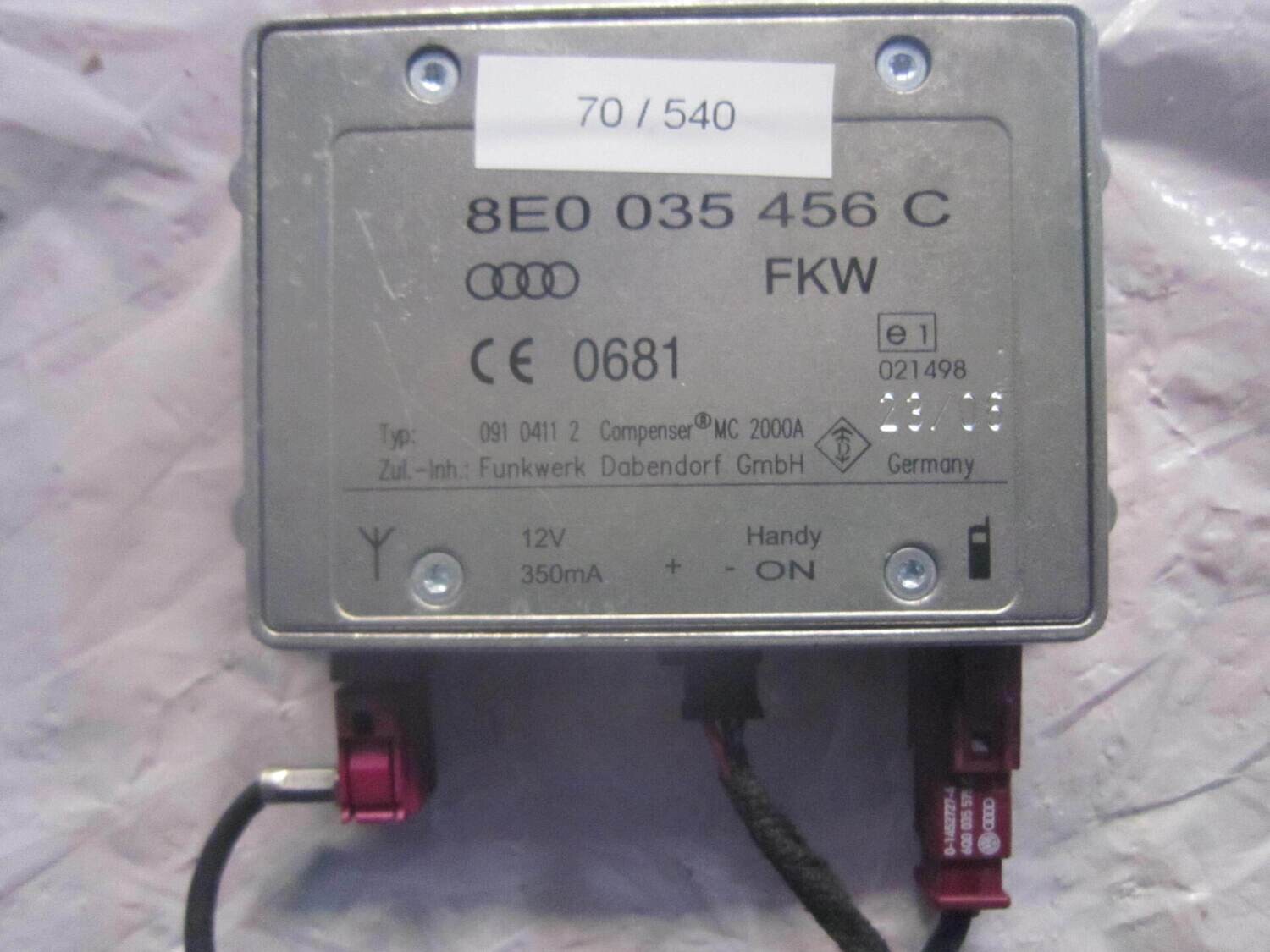 70-540 Modulo Antenna Audi 8E0 035 456 C 8E0035456C 091 0411 2    AUDI  A 6