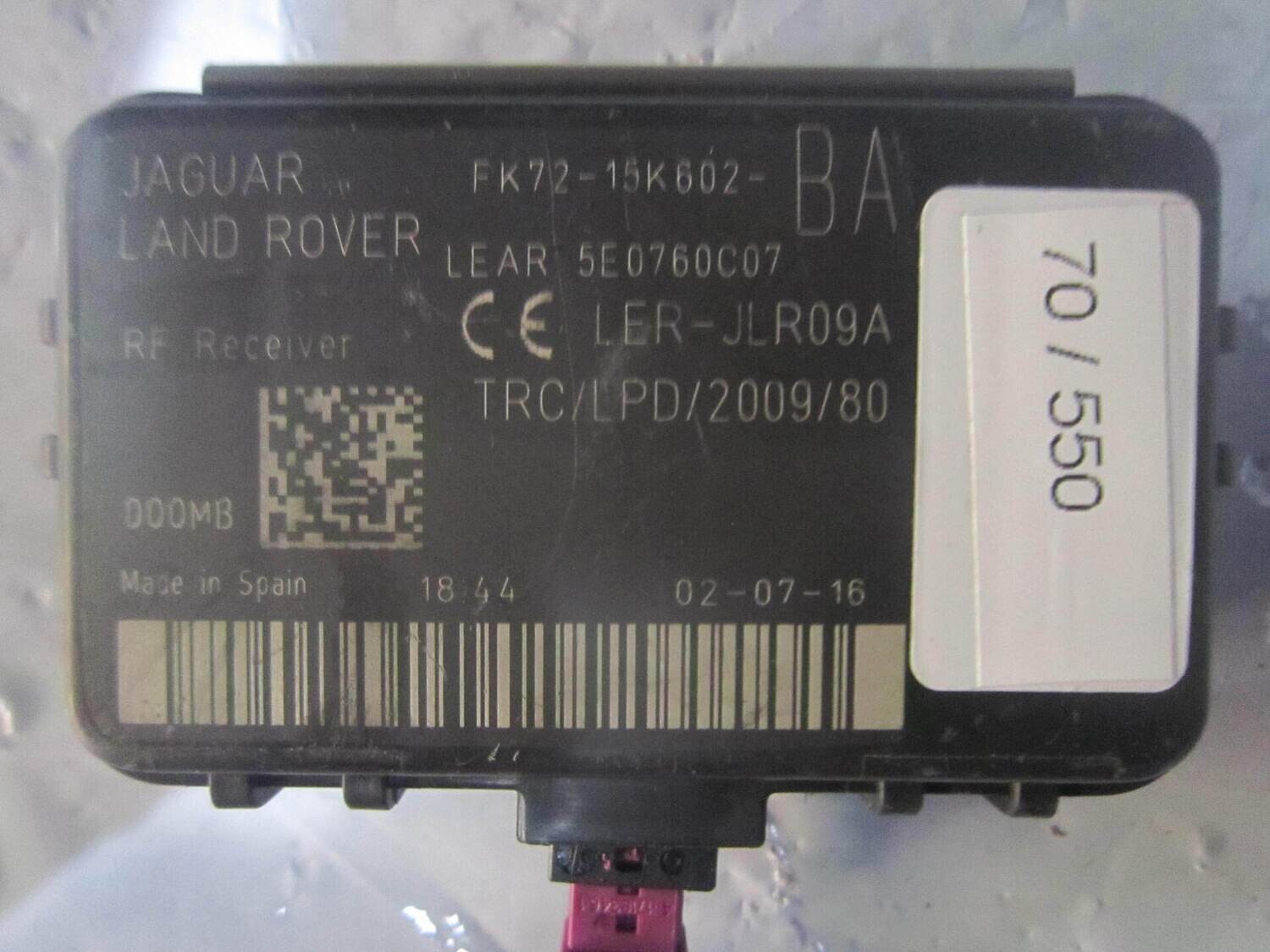 70-550 Modulo di Controllo Lear FK72-15K602-BA FK7215K602BA 5E0760C07 TRC/LPD/2009/80   LAND ROVER  DISCOVERY