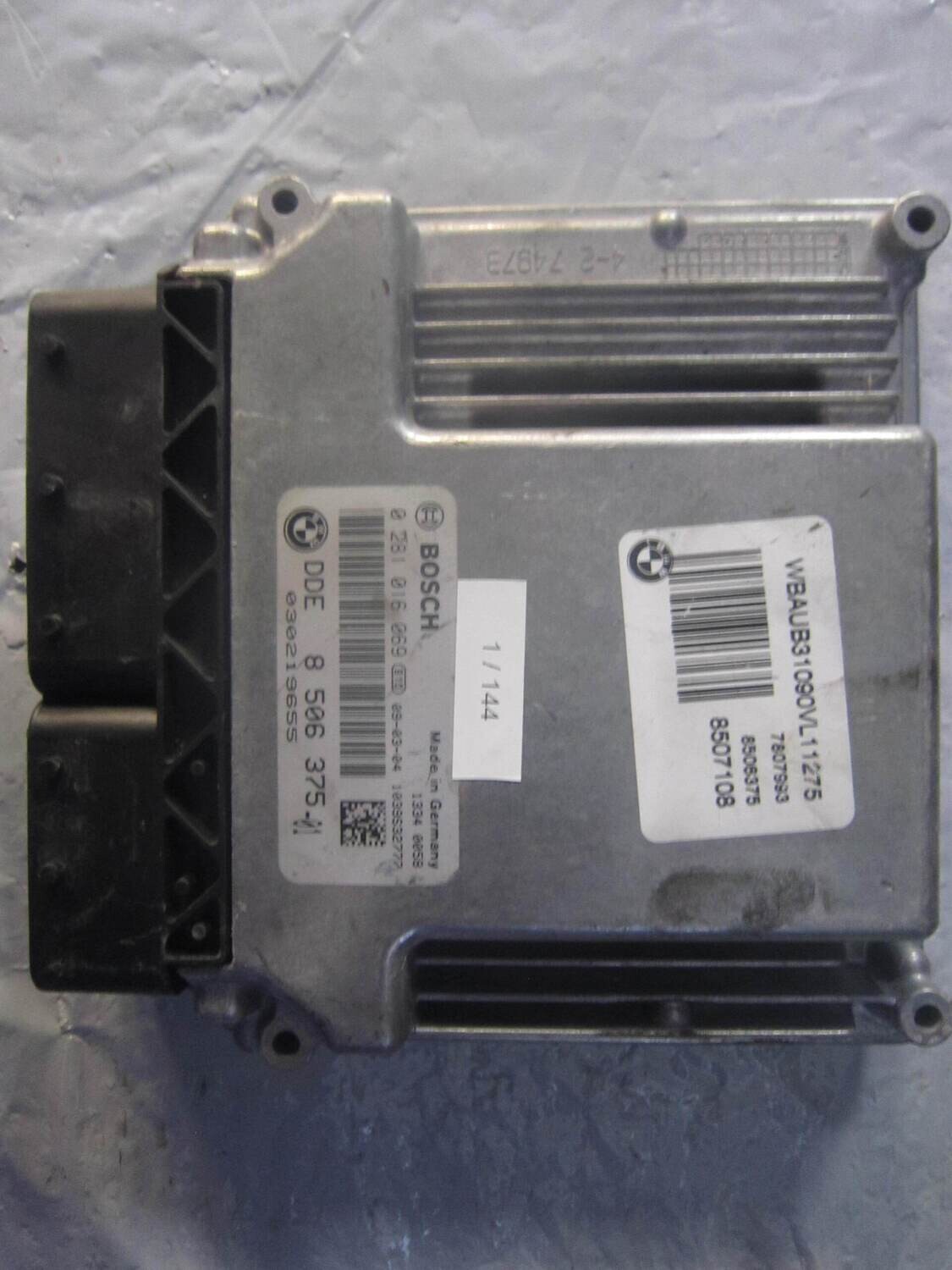 1-144 Centralina Motore Bosch 0 281 016 069 0281016069 8506375 1039S32777 DDE 8 506 375  BMW DIESEL SERIE 1