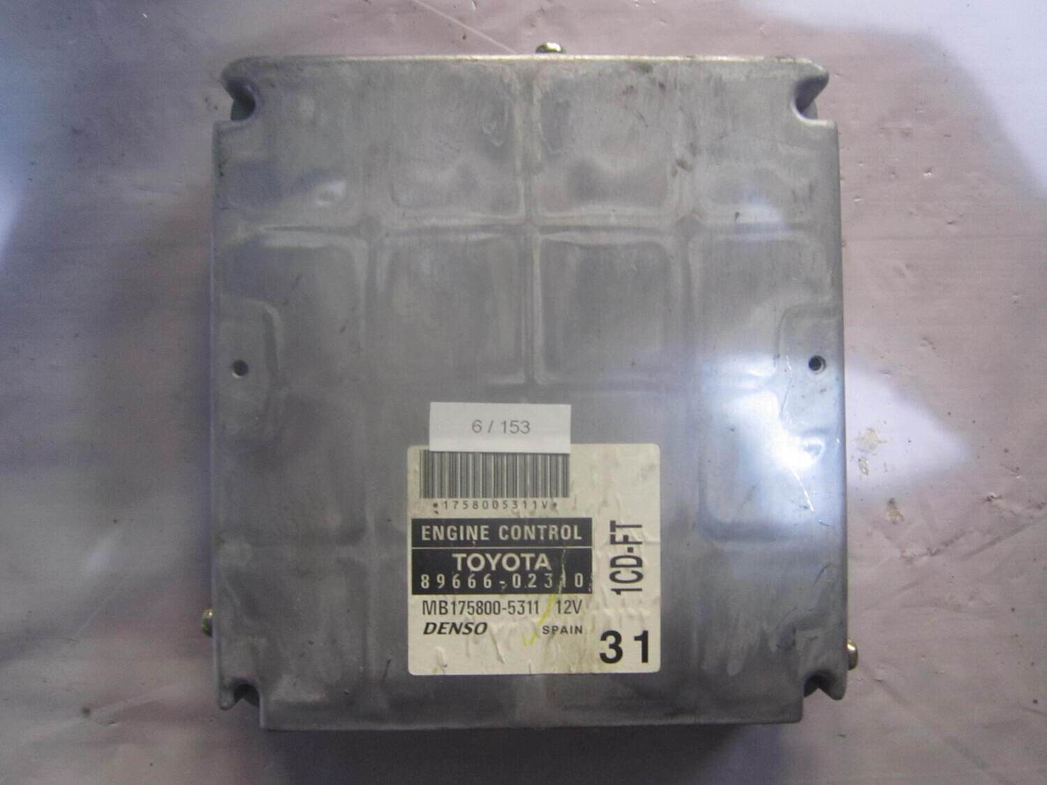 6-153 Centralina Motore Denso 89666-02310 8966602310 MB175800-5311 1CD-FT 31  TOYOTA Diesel VARIE