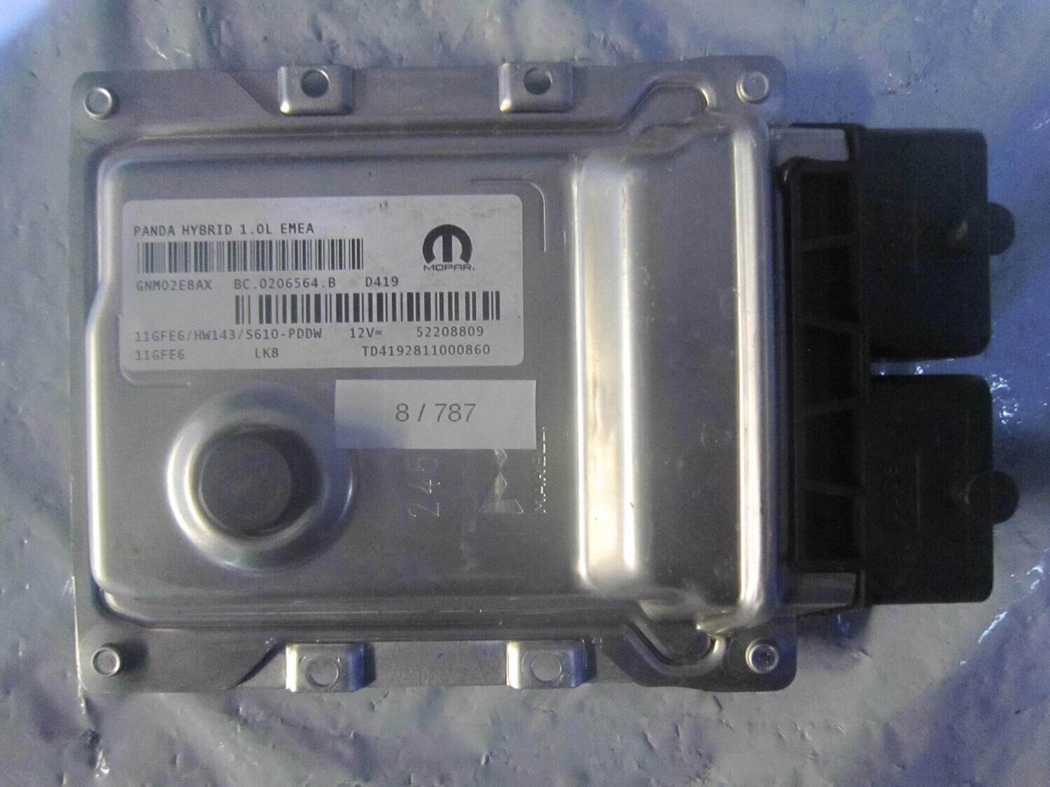 8-787 Centralina Motore Mopar 52208809   BC.0206564.B 11GFE6/HW143/S610-PDDW   ALFA ROMEO / FIAT / LANCIA Elettrica / Benzina PANDA