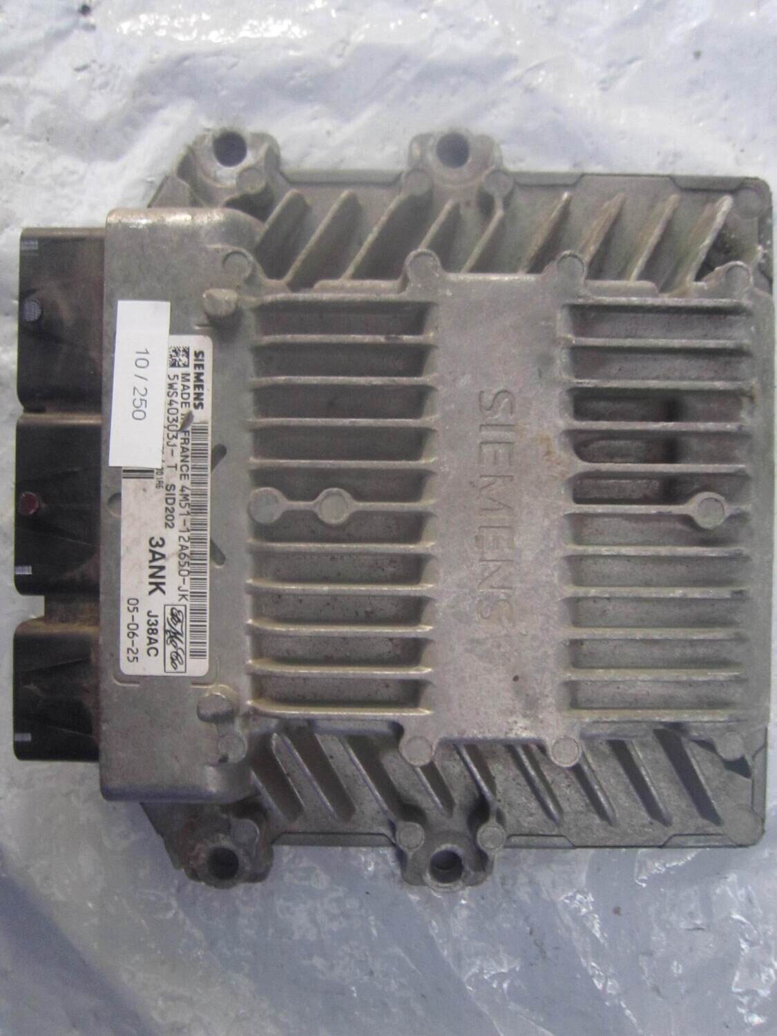 10-250 Centralina Motore Siemens 5WS40303J-T 5WS40303JT 4M51-12A650-JK J38AC SID 202  FORD DIESEL FOCUS