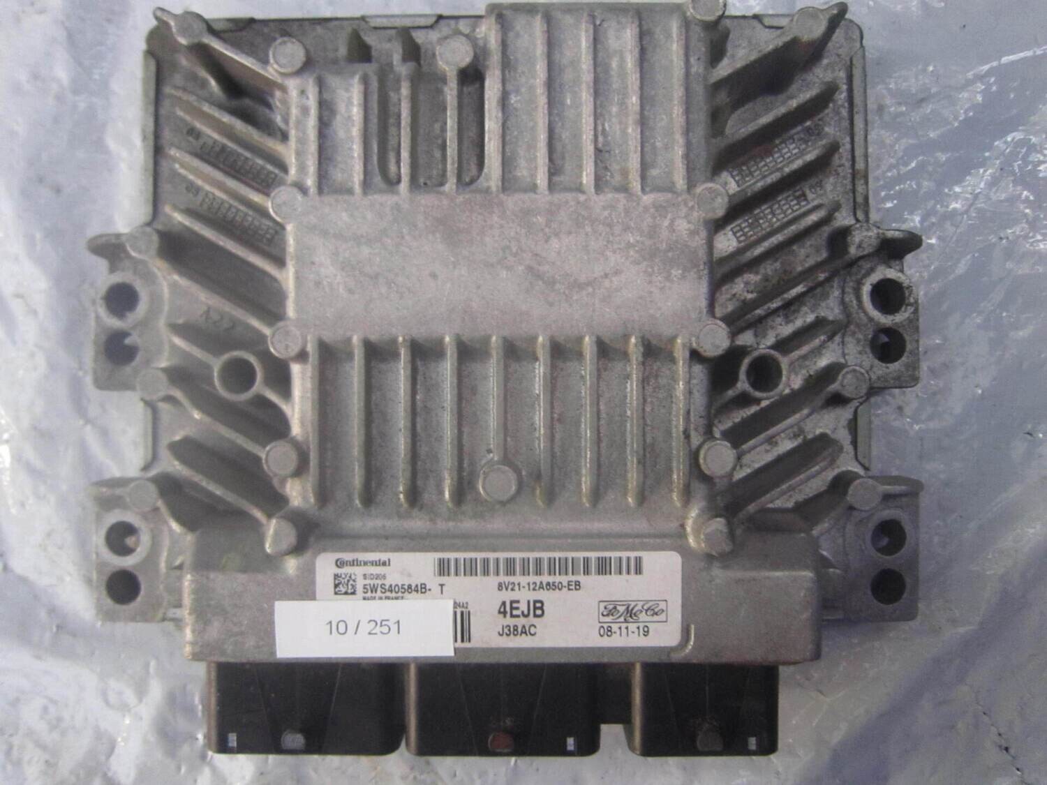 10-251 Centralina Motore Continental 5WS40584B-T 5WS40584BT 8V21-12A650-EB 4EJB J38AC SID 206  FORD Diesel C-MAX