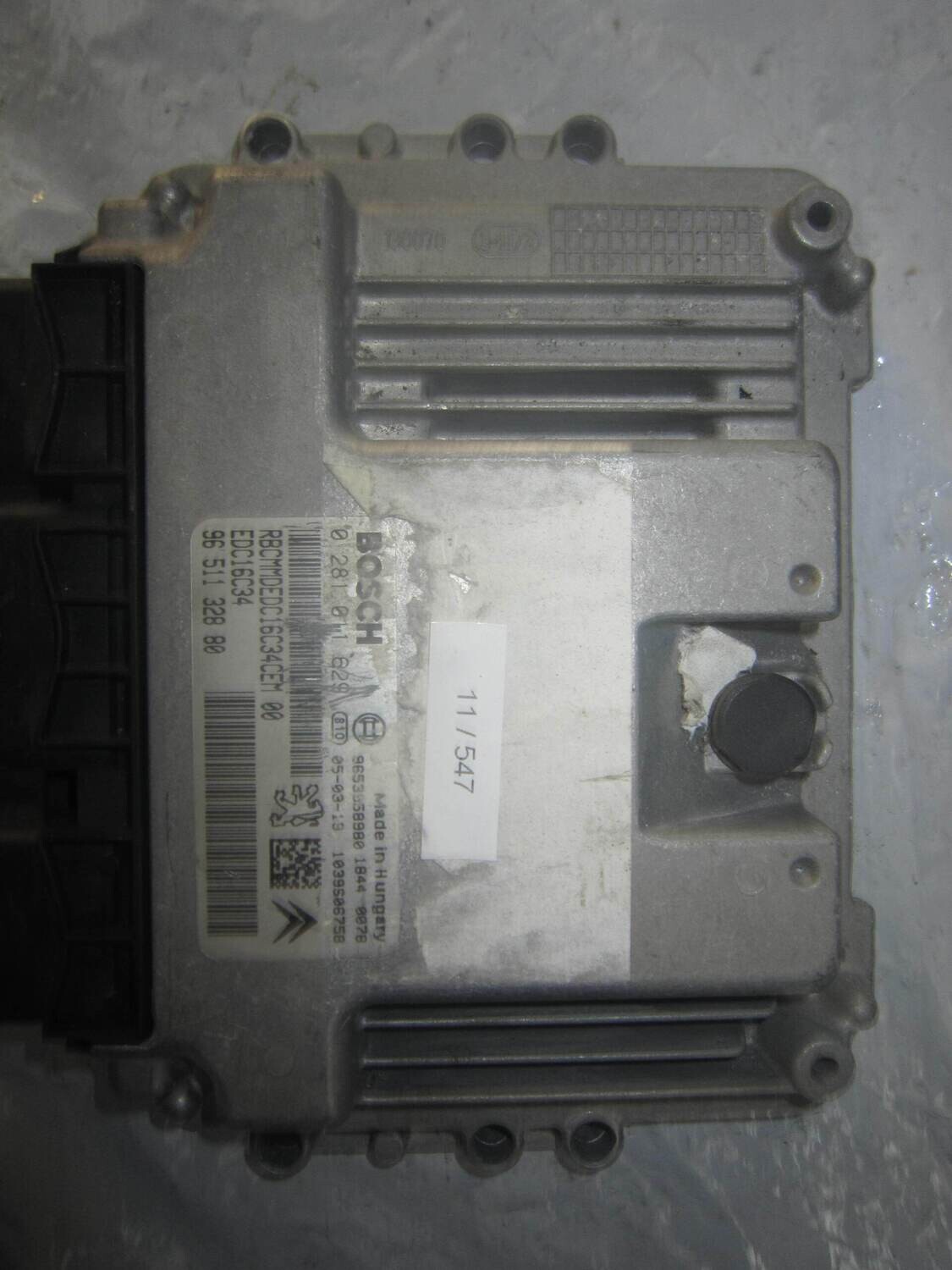11-547 Centralina Motore Bosch 0 281 011 629 0281011629 9651132880 1039S06758 EDC16C34  CITROEN / PEUGEOT DIESEL VARIE