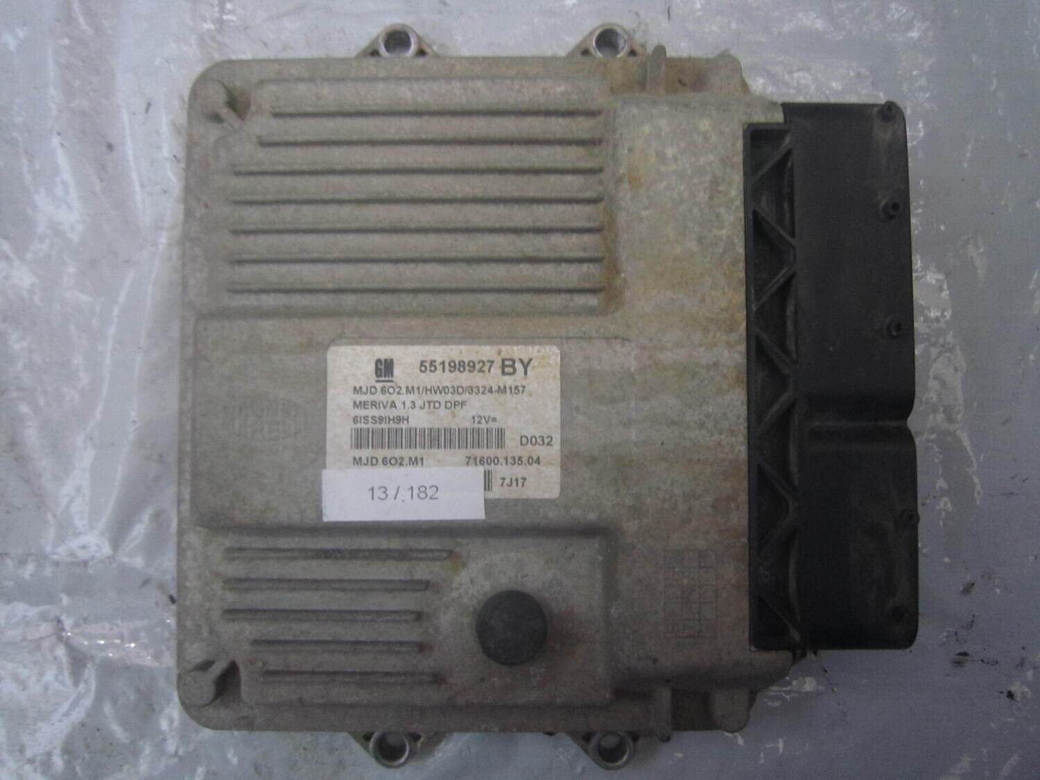 13-182 Centralina Motore Magneti Marelli 55198927   MJD 6O2.M1 71600.135.04  HW03D/3324-M157 OPEL DIESEL MERIVA