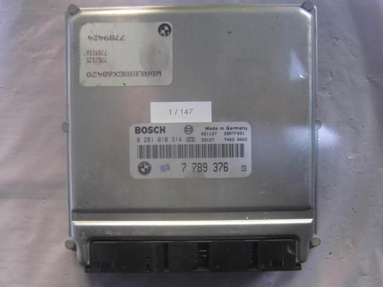 1-147 Centralina Motore Bosch 0 281 010 314 0281010314 7 789 376 28RTF091   BMW DIESEL SERIE 3